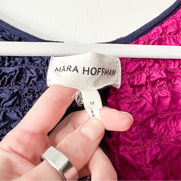 Mara Hoffman Amy Dress in Navy Multi Popcorn
Midi Purple Blue Size Medium - Picture 5 of 10